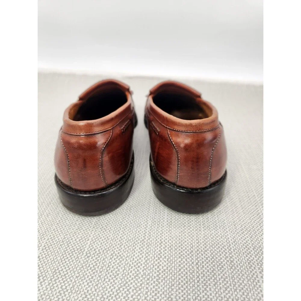 Allen Edmonds Cody 10 C Loafer Brown Leather Dress Shoes Tassel Kiltie  Woven